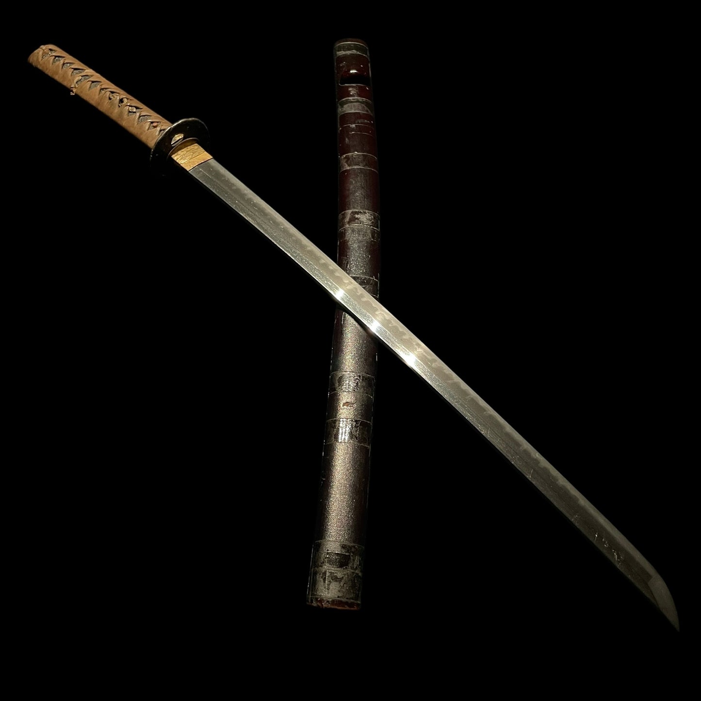 Gunomechoji-Hamon 互目丁子刃文 Long Wakizashi, Edo period mumei