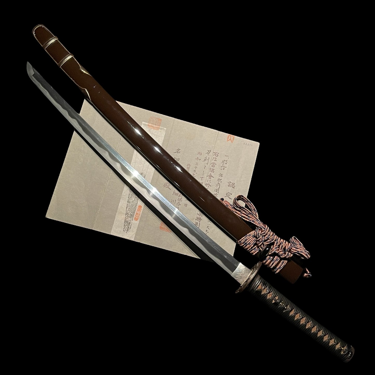 Hizenkoku Fujiwara Hironori 肥前国藤原廣則 signed, Long Wakizashi, Edo period