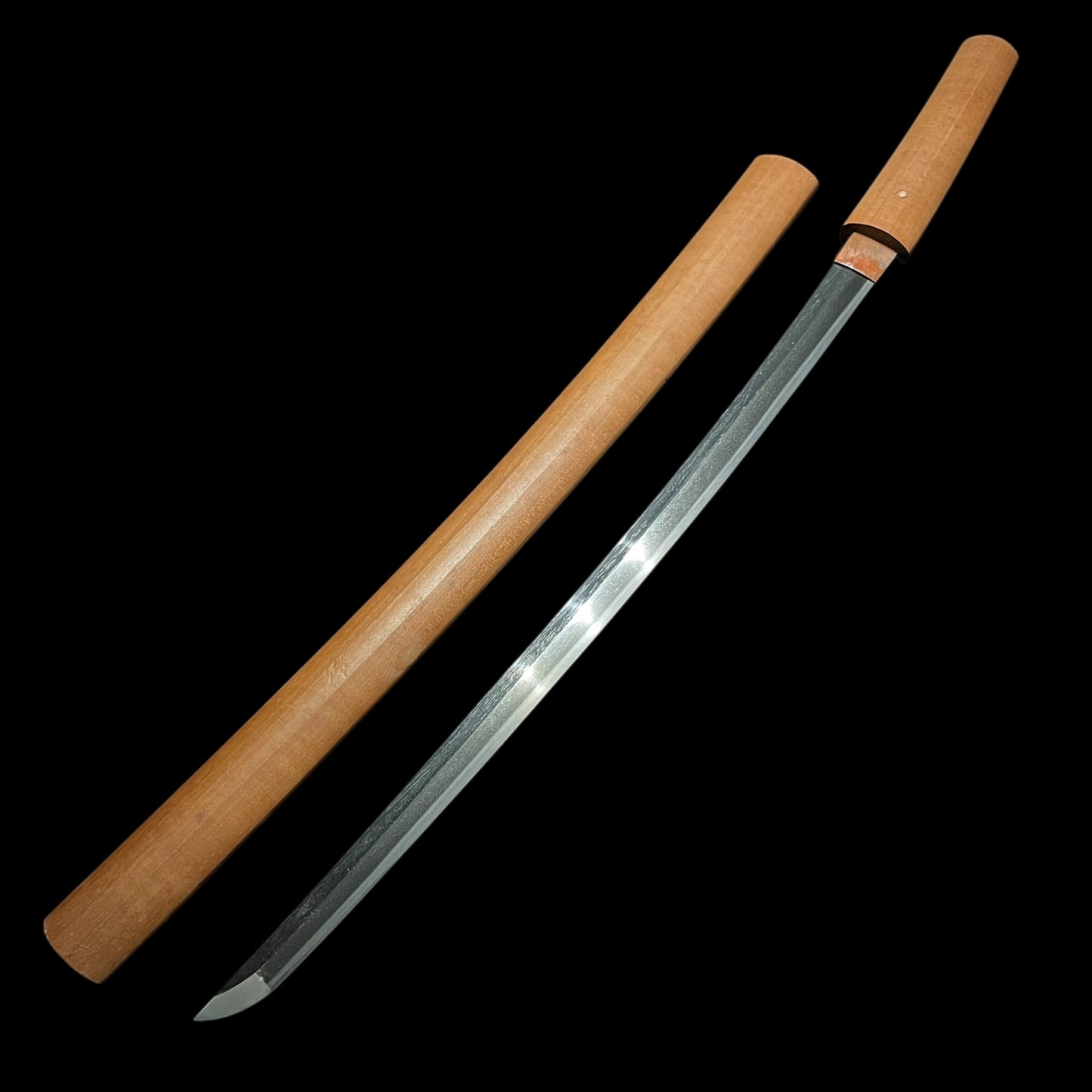 Bizenkoku 備前国 signed Long WAKIZASHI, Suguha 直刃 blade, Edo period