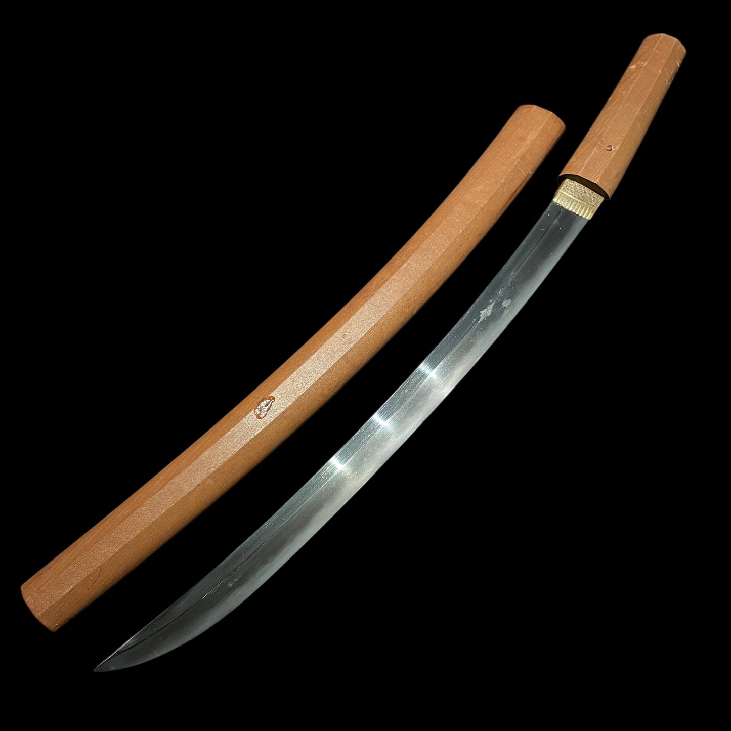 Shobuzukuri Wakizashi 菖蒲造脇差, Wide Blade, Muromachi period mumei