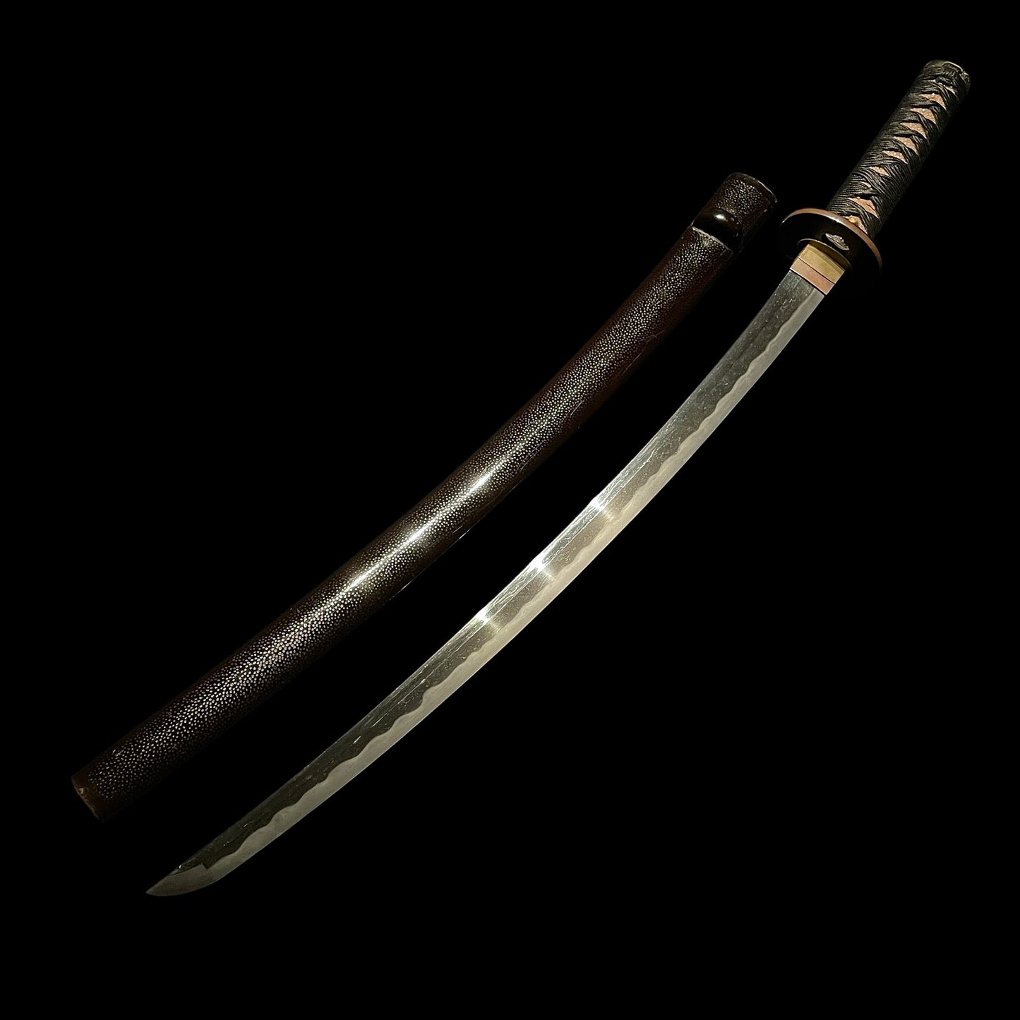 Natanenurisaya 菜種塗鞘 Wakizashi, Bushuedo Echizen Yasutsuna 於武州江戸越前安綱 signed