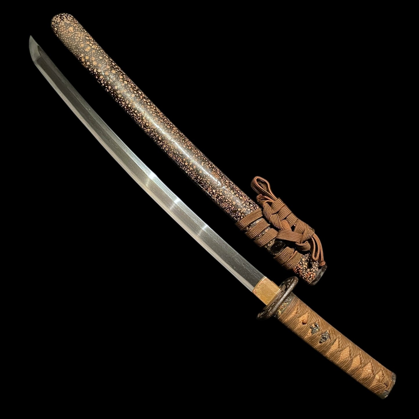 Samesaya-Koshirae 鮫鞘拵 Wakizashi, Oomokumehada, Dragon Fuchikashira, with Kozuka