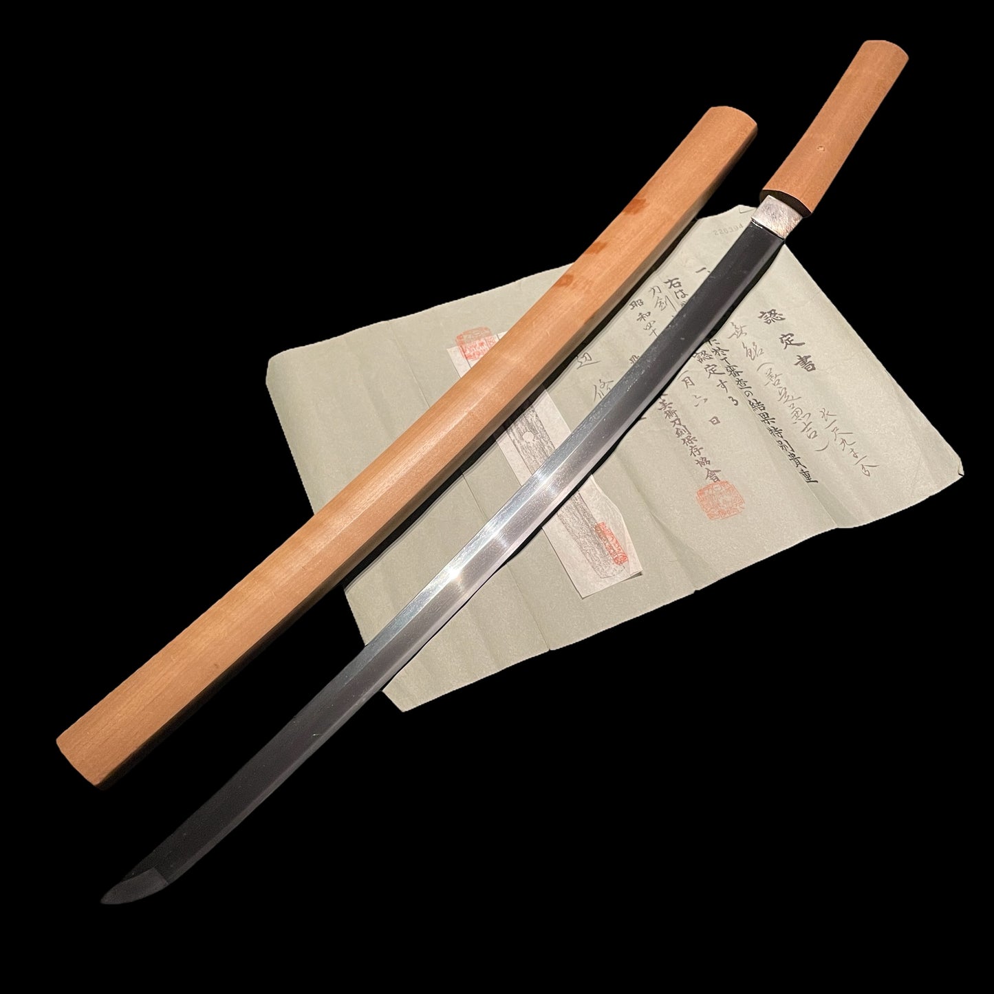 Zenjo Kaneyoshi 善定兼吉 Long WAKIZASHI, Homarekizu 誉傷, KOTO Muromachi period