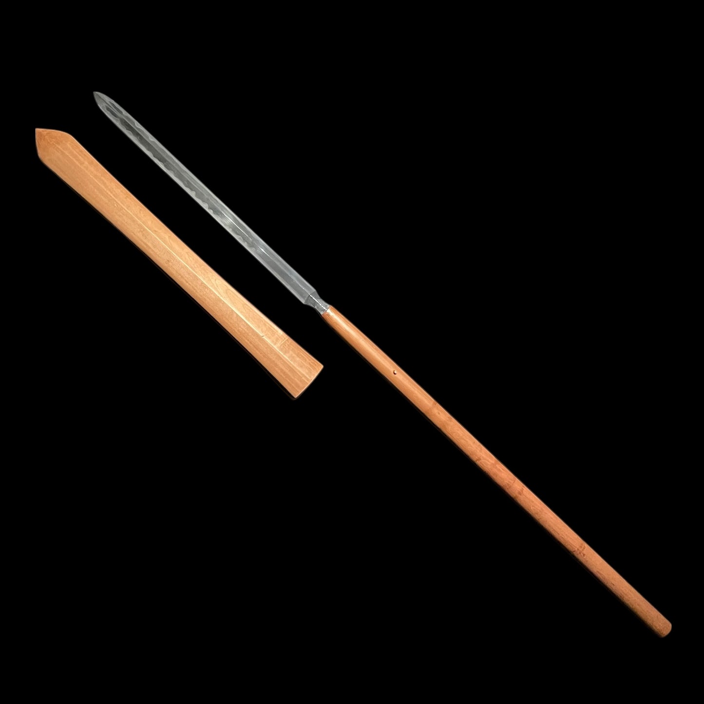 Oomiyrai 大身槍, Long Hirasankaku Yari 平三槍, Gunome-Hamon 互目刃文, Edo period mumei