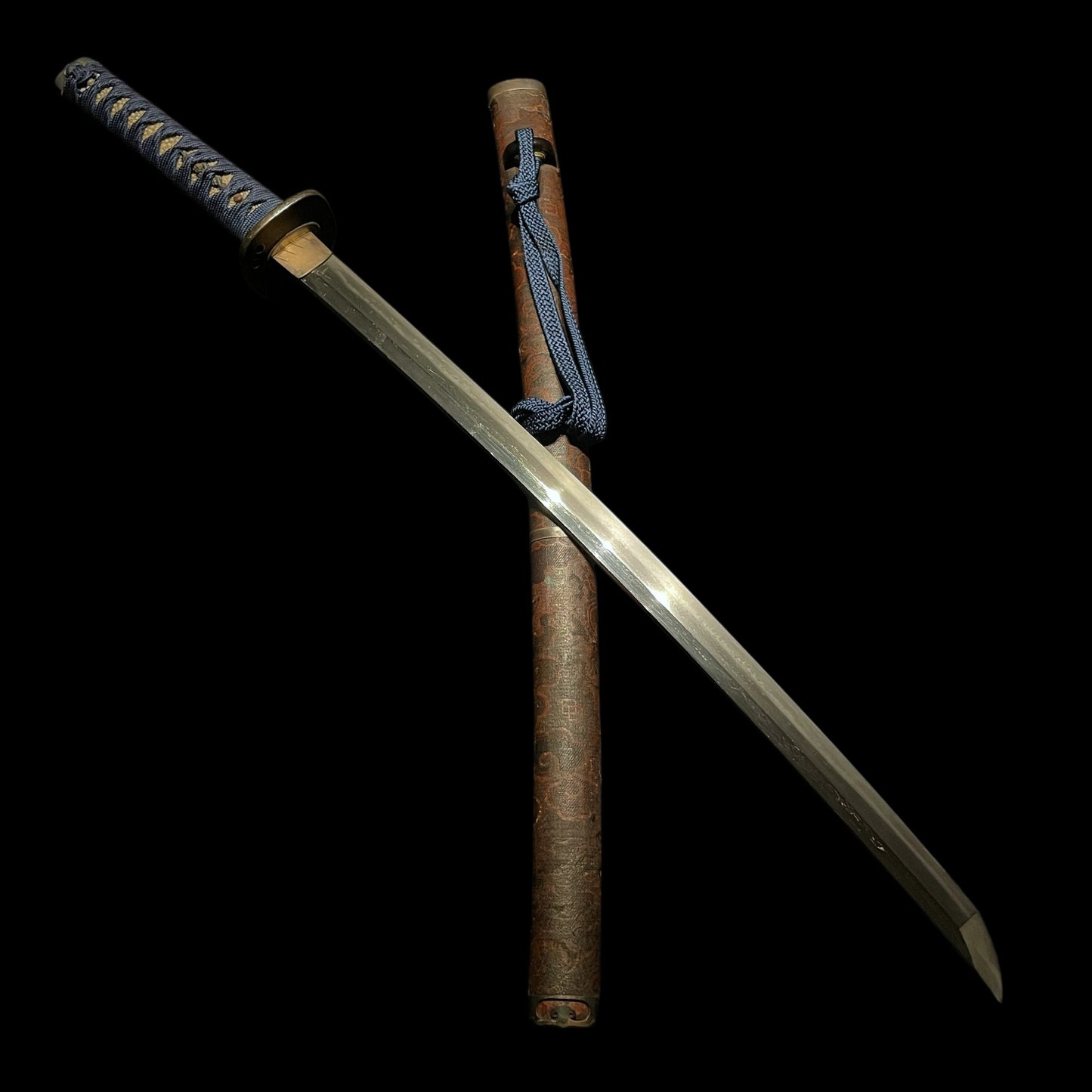 Nishiki-Zutumi 錦包鞘 Long WAKIZASHI, Edo period Mumei