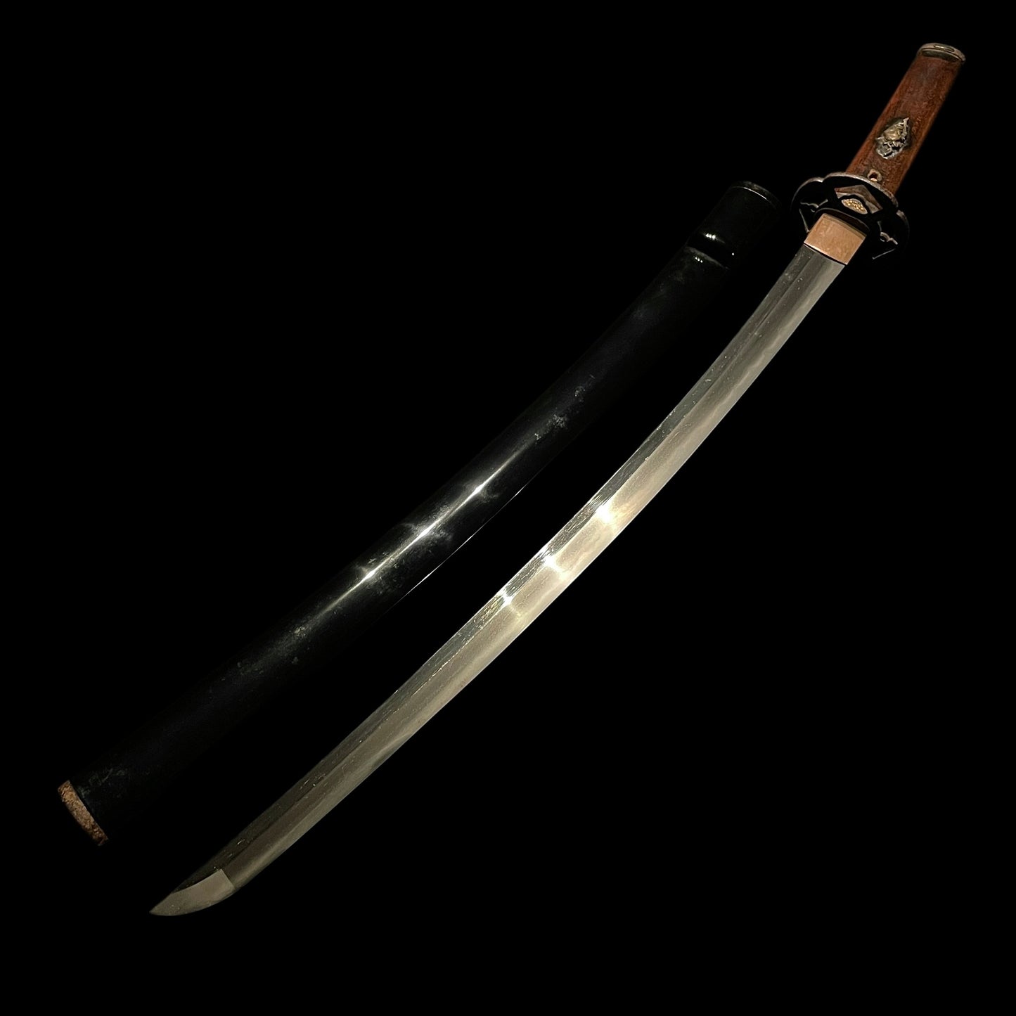 Bizenkokuju Osafune Sukesada signed Wakizashi, Katakitsuka-Koshirae 堅木柄拵, Muromachi period