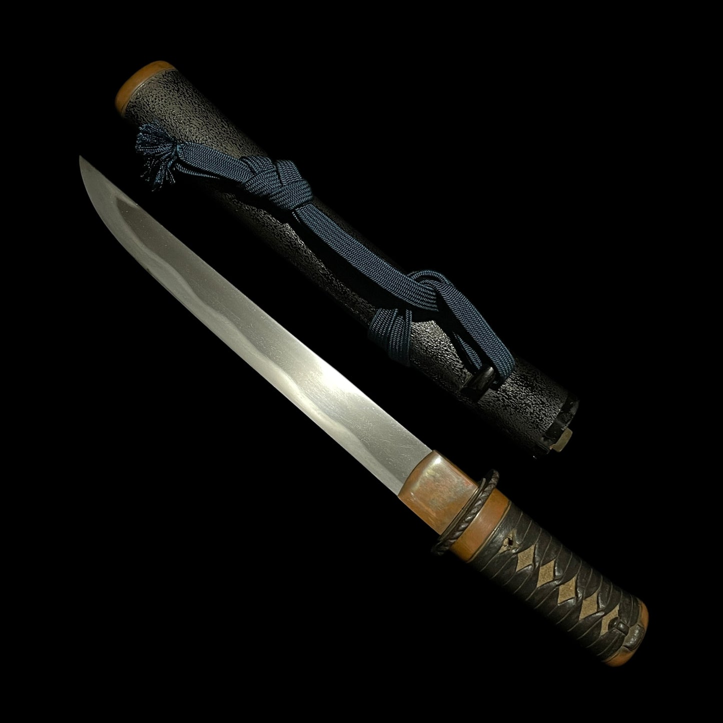 Copper Fittings TANTO, Rugged blade, with Kozuka, Late Edo period