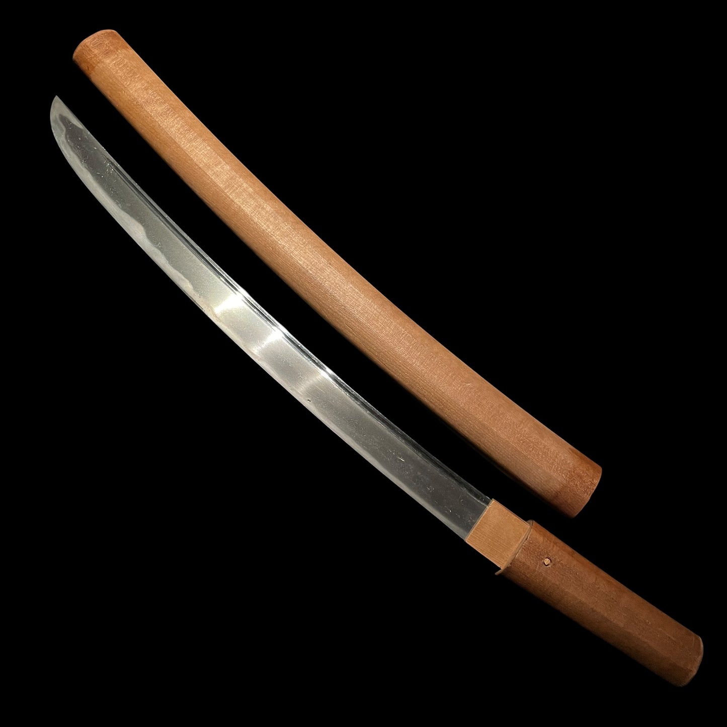 Masamune 正宗 signed Hirazukuri Wakizashi, Wide blade, Muromachi period