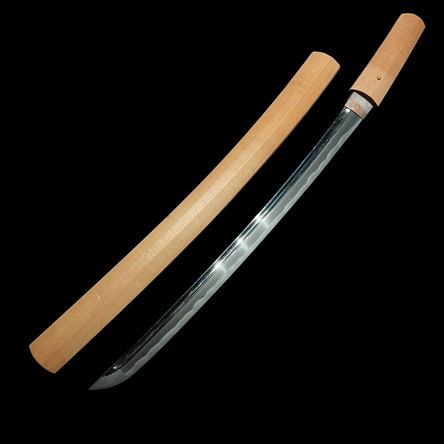 Bo-hi 棒樋 Wakizashi in Shirasaya, Edo period mumei