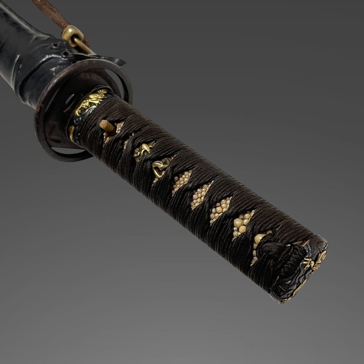 Short Navy GUNTO For Crew 搭乗員用短寸海軍刀, Dragon Fuchikashira, Heianjoju Kunitake signed