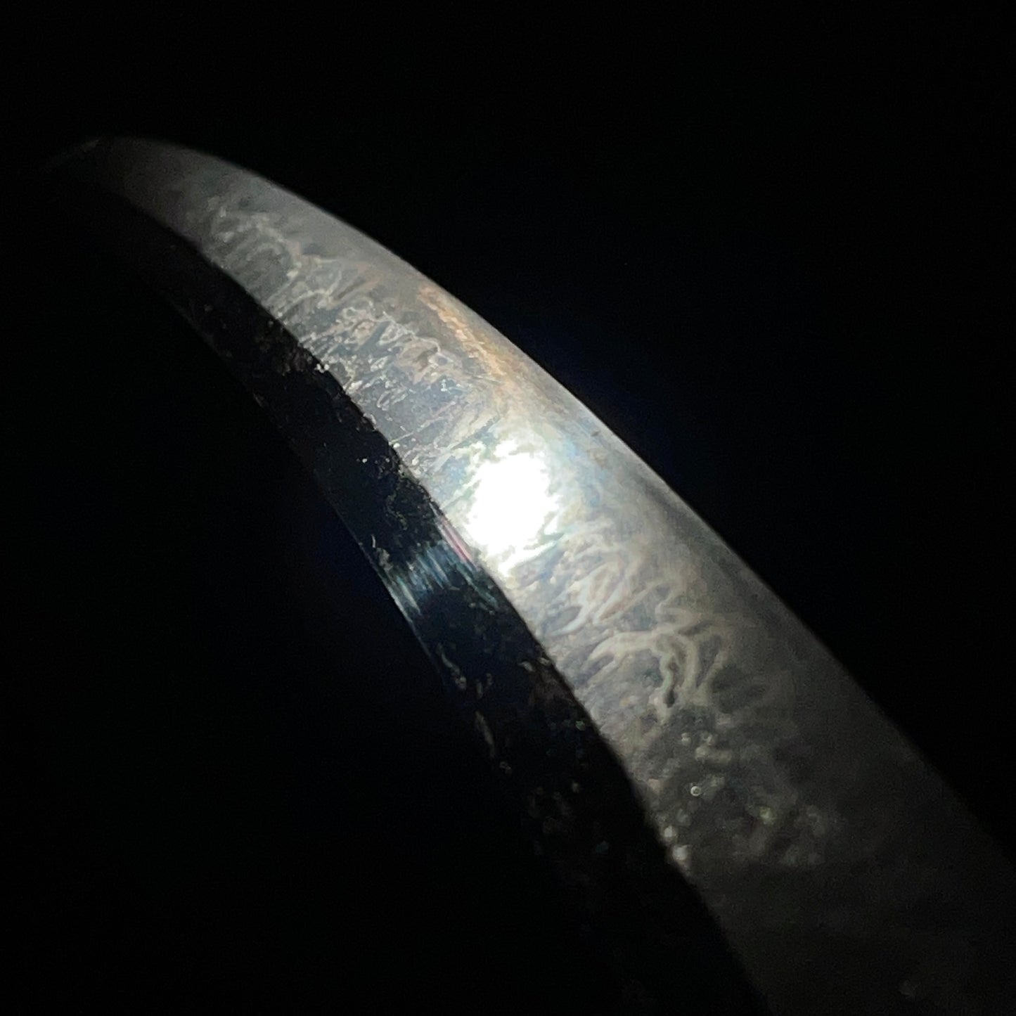 HITATSURA 皆焼 Yasuhiro signed Long WAKIZASHI, 江州彦根住藻柄子宗典 signed Fuchi