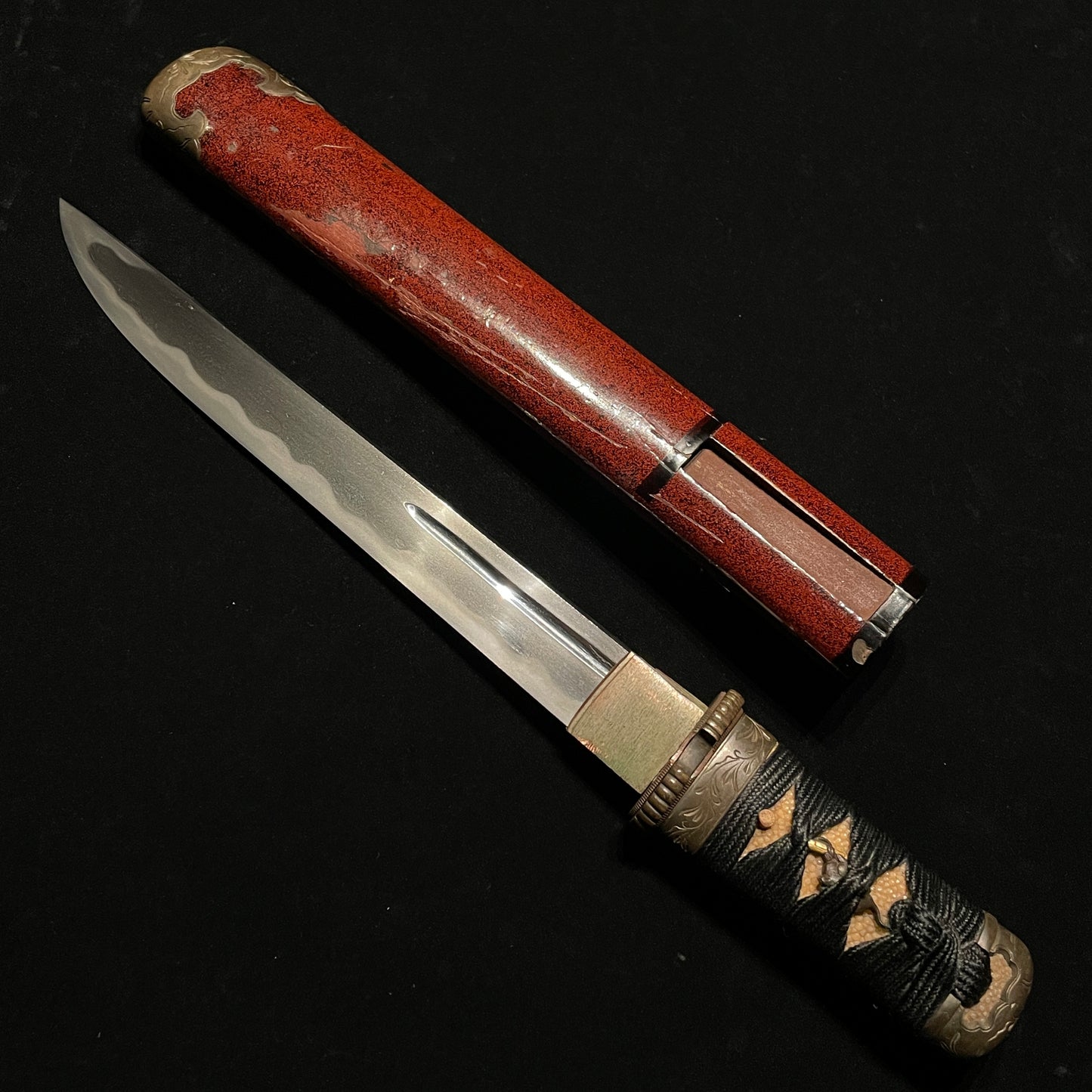 Rugged Red TANTO, Matsushiro Koshirae, Late Edo period mumei