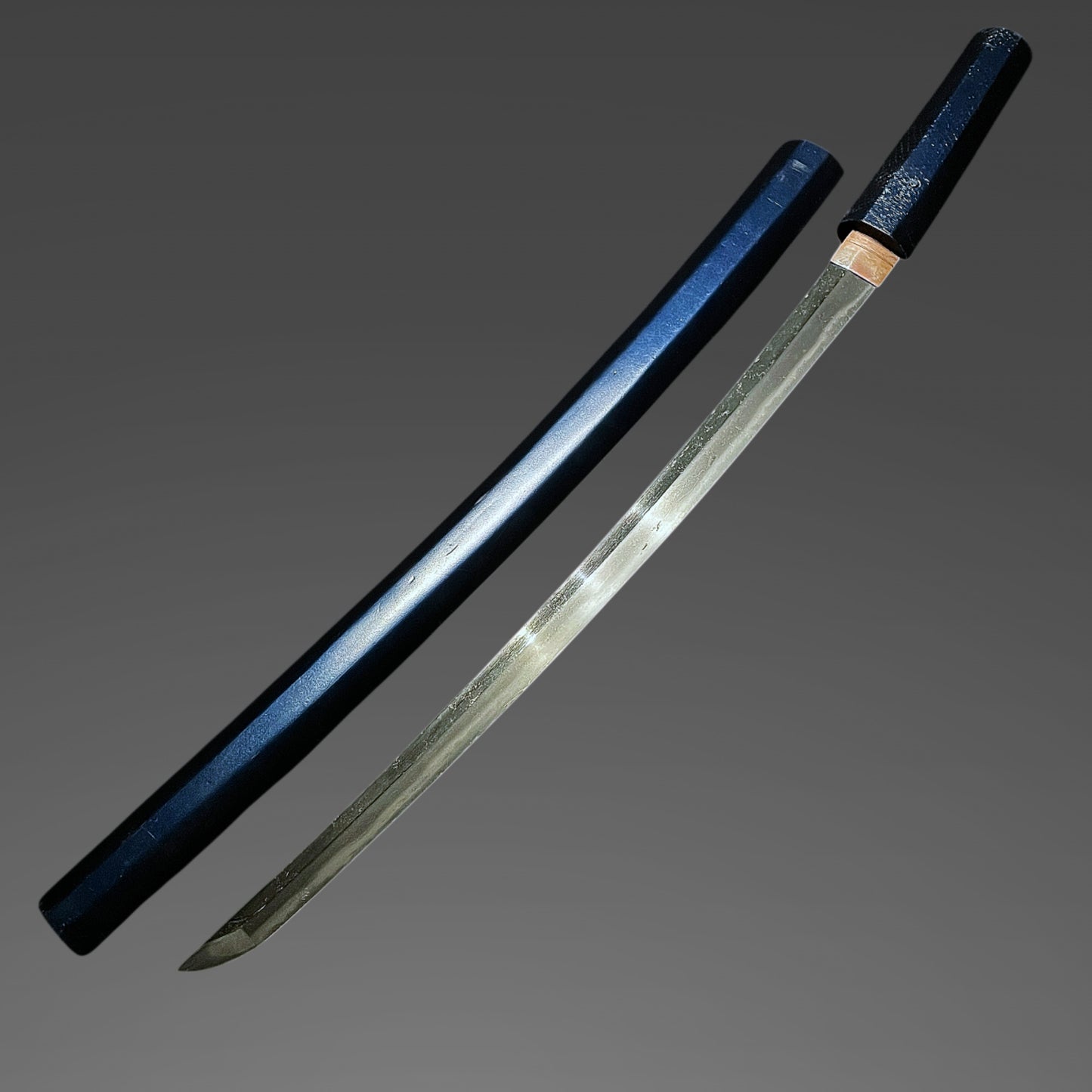 Togarigunome 尖互目 Hamon Wakizashi, Edo period mumei, Aozaya