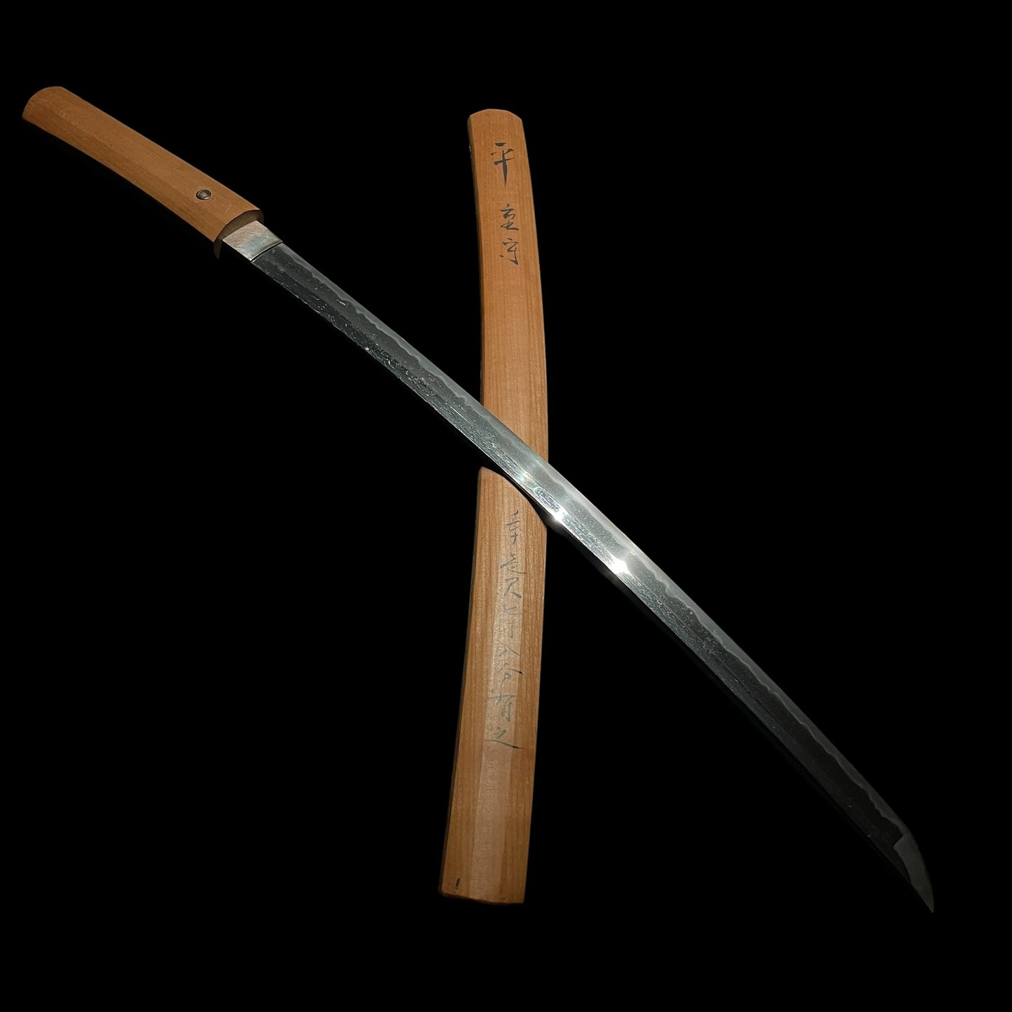 Taira Shigemori 平重守 signed Long Wakizashi, Sayagaki 鞘書き, Muromachi period