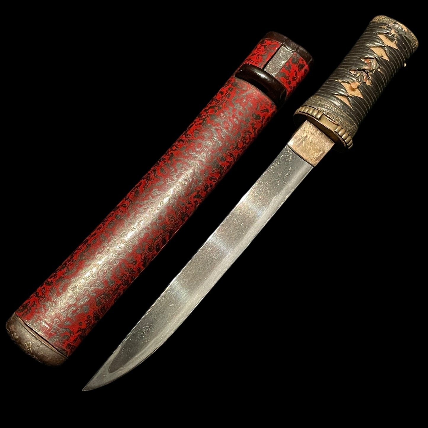 Red TANTO in Matsushiro Koshirae 松代拵, Edo period