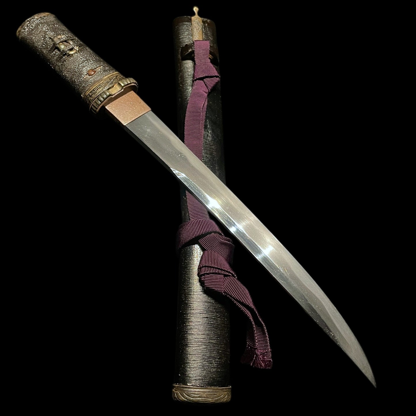 Unokubi-Zukuri 鵜首造, Matsushiro Koshirae TANTO 松代拵短刀, with Kozuka Kogai, Edo period