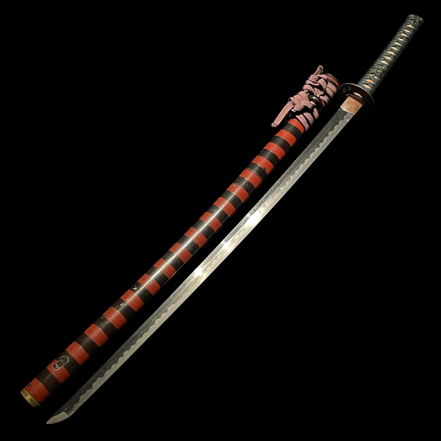 Noshuju Kane 濃州住兼 signed Long KATANA, Fuemakisaya 笛巻鞘, Straight blade, Early Edo period