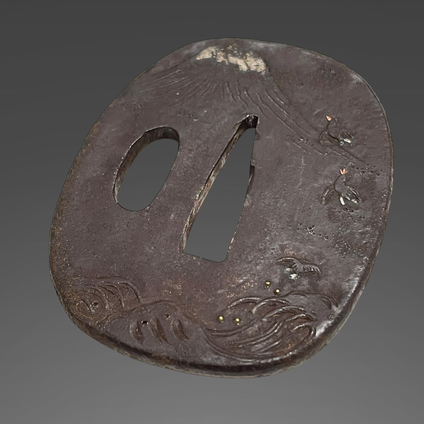 Mt.Fuji 富士山 Fittings Short WAKIZASHI, Edo period mumei