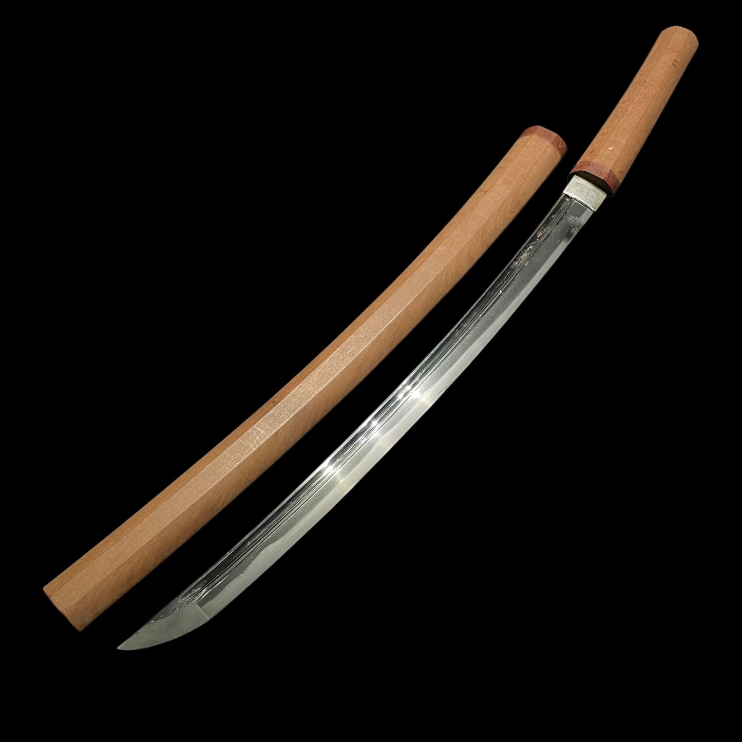 Bohi Wakizashi 棒樋脇差 in Shirasaya, Muromachi period