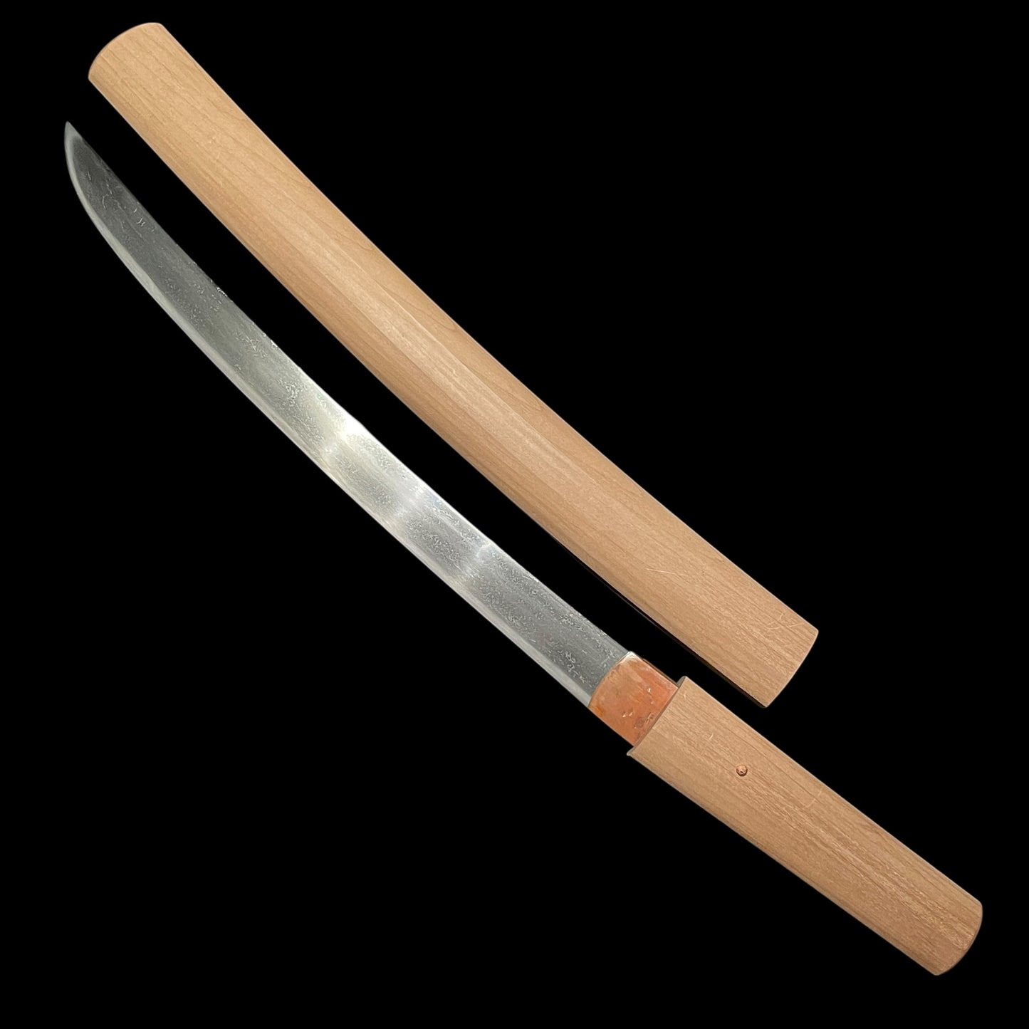 Rare style KATAHIRA-ZUKURI 片平造 Wakizashi, Muromachi period mumei