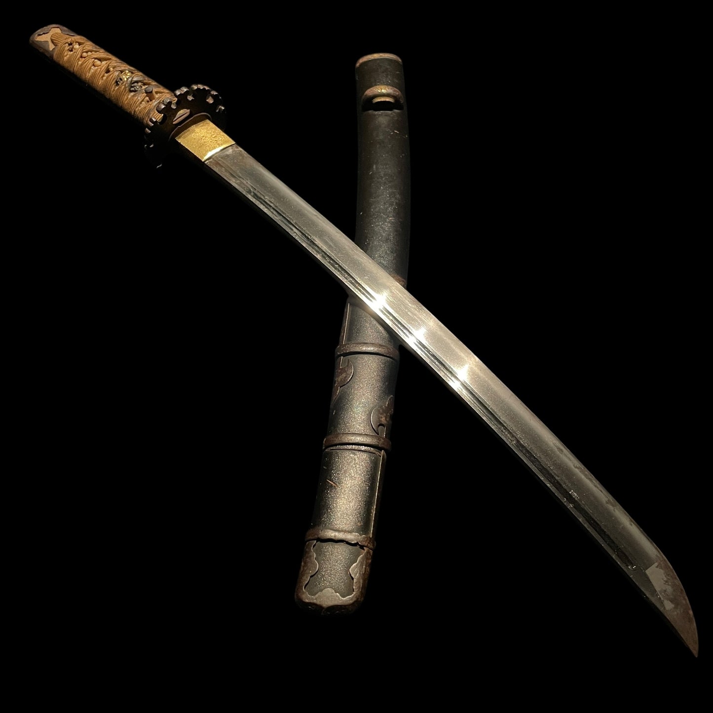 Handachi Koshirae 半太刀拵 Wakizashi, Dragon Menuki, Edo period mumei
