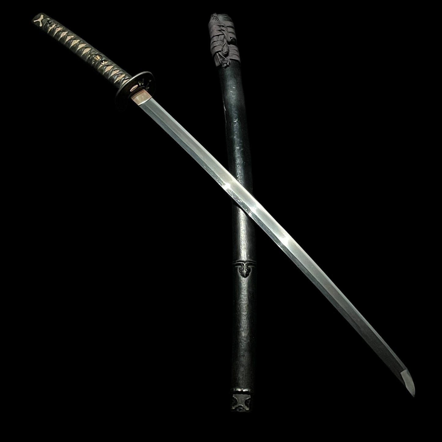 Handachi Koshirae KATANA 半太刀拵, Shibuichi Fittings, Edo period mumei