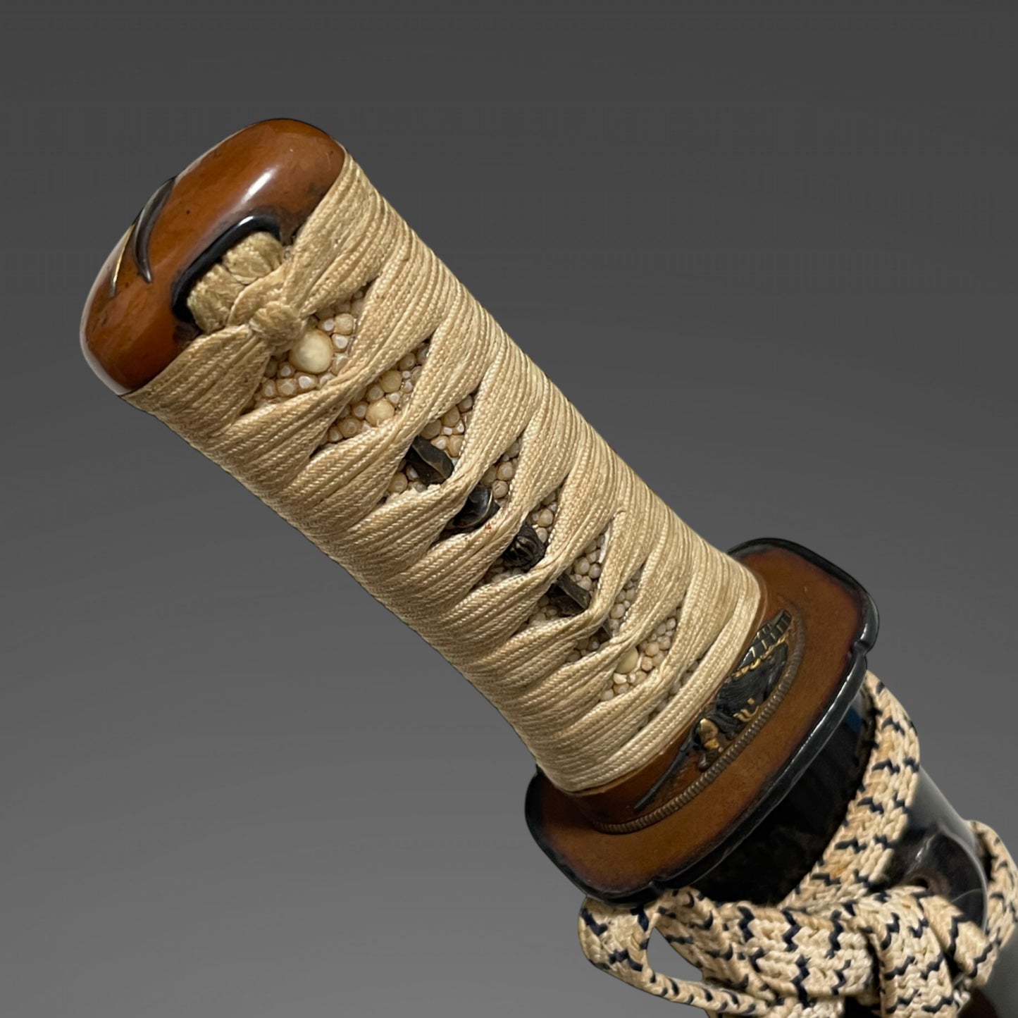 Onishoki 鬼鍾馗 Fuchikashira, Copper Fittings TANTO, with Kozuka, Muromachi period