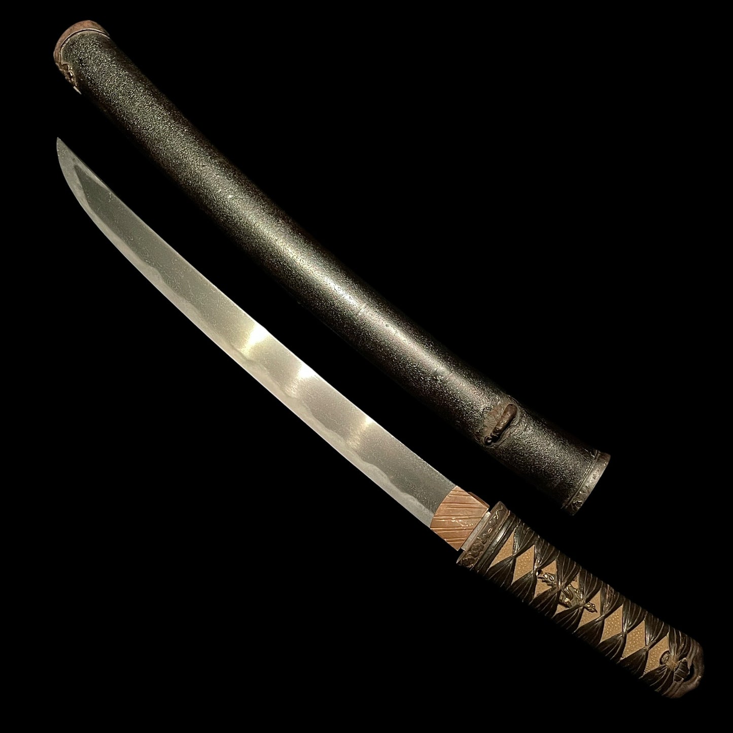 Aikuchi Koshirae 合口拵, Sunnobi-TANTO 寸延短刀, Iro Fittings, Edo period mumei