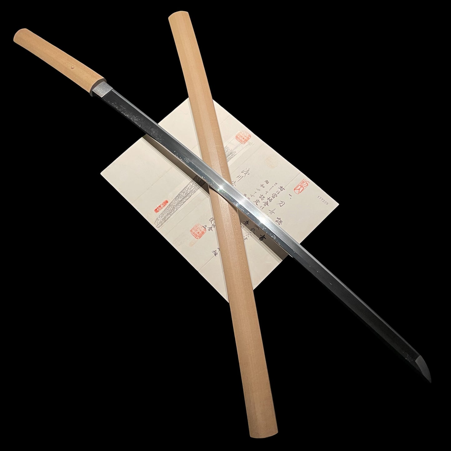 Aizu Kanesada Kodai 会津兼定後代 Long KATANA 75.8cm, Masamehada 柾目肌, Bakumatsu era