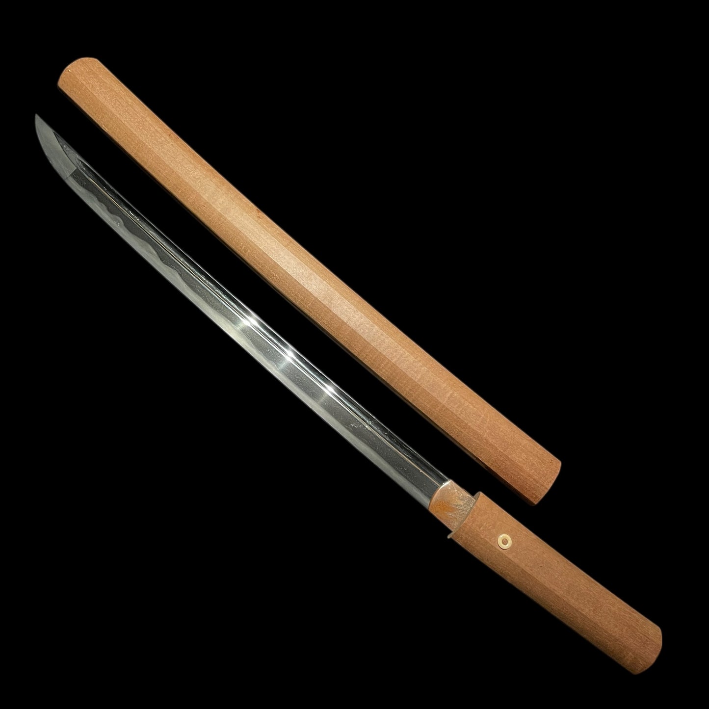 Ookissaki 大切先 Wakizashi, Bo-hi 棒樋 blade, Edo period mumei