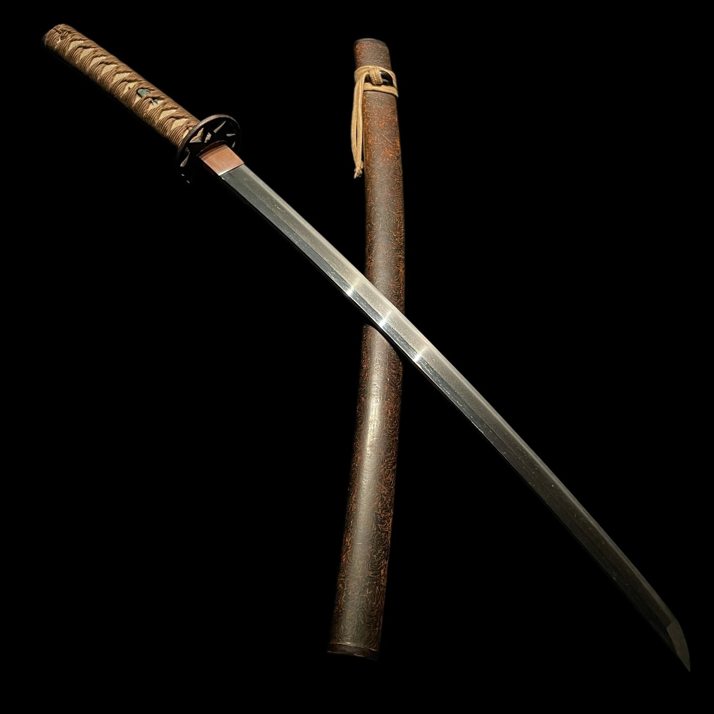 Long Wakizashi, ShibuichiFuchikashira 四分一縁頭, Edo period mumei