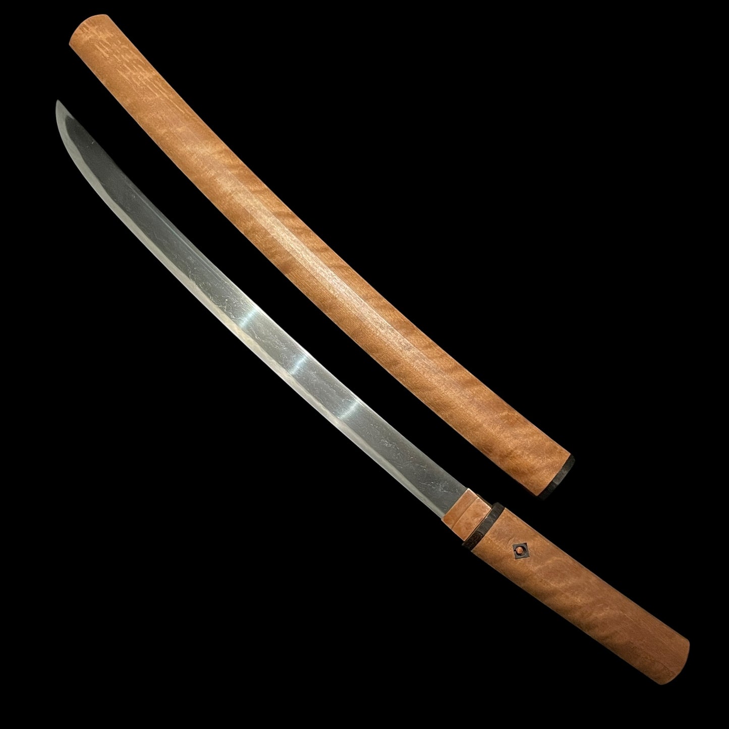 Long Hirazukuri Wakizashi, Torafu-Saya 虎斑鞘, Muromachi period mumei