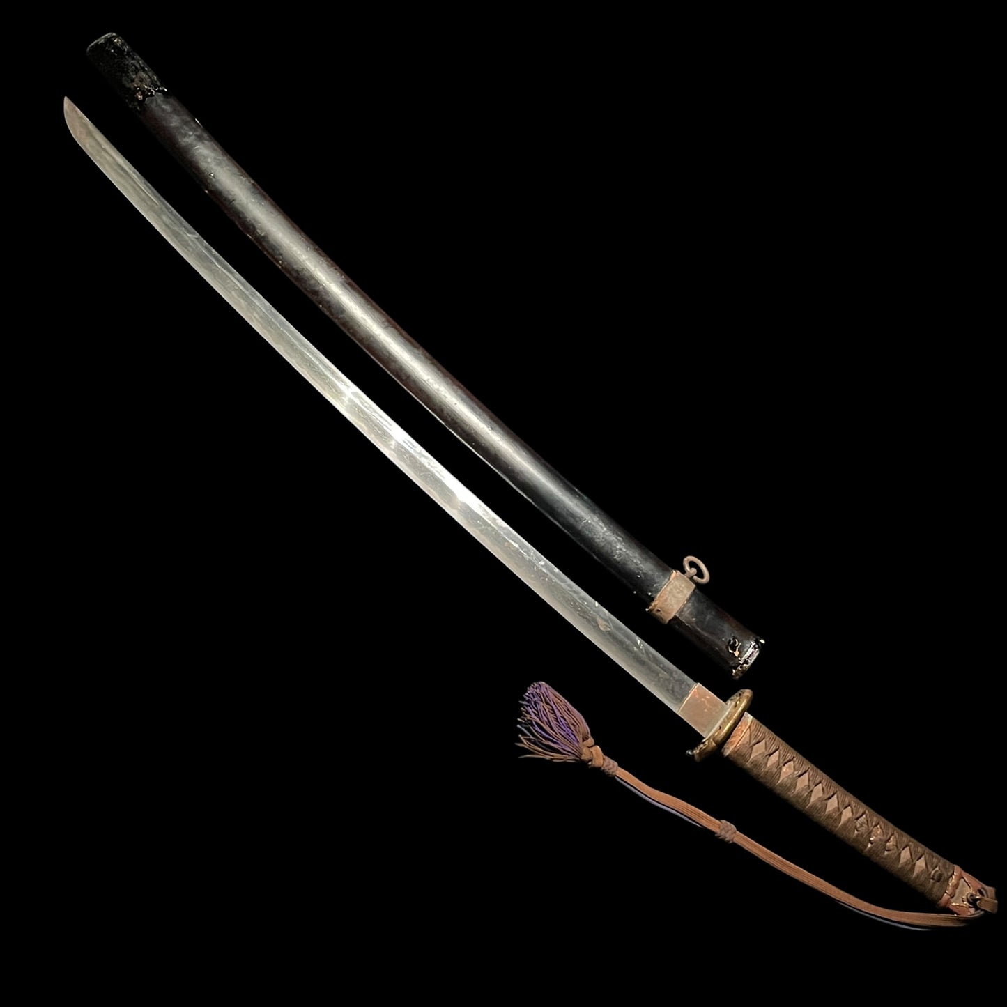 Long Ryakushiki-GUNTO 略式軍刀 with Tassel, WW2 Japanese Army Officer Sword