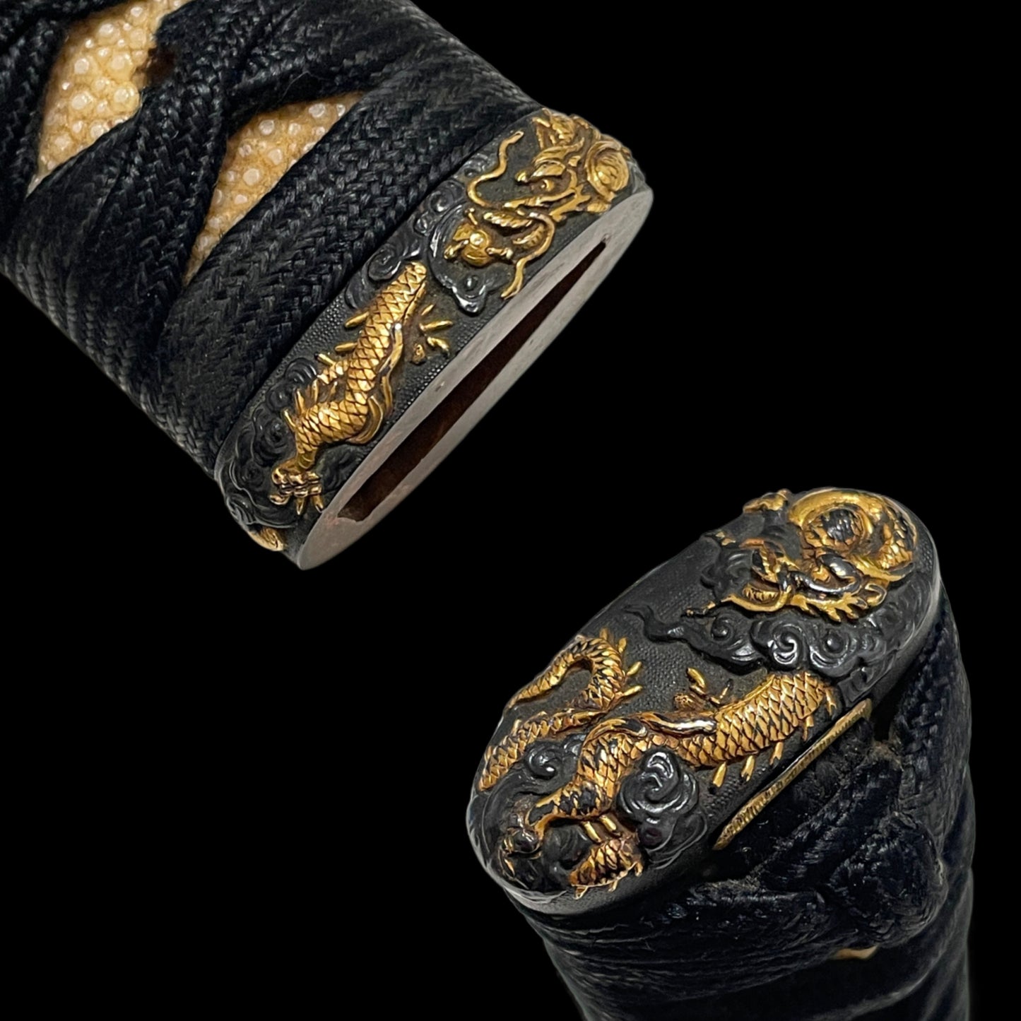 Amazing Hamon, Dragon Fittings Wakizashi, Takada Muneyuki 高田統行, Early Edo period