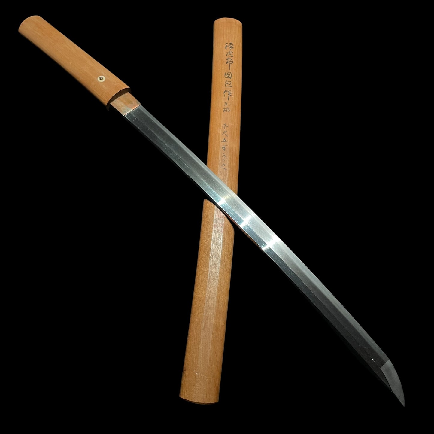 Masamehada 柾目肌 Wakizashi, Kunikane 國包 signed, Sayagaki 鞘書, Edo period
