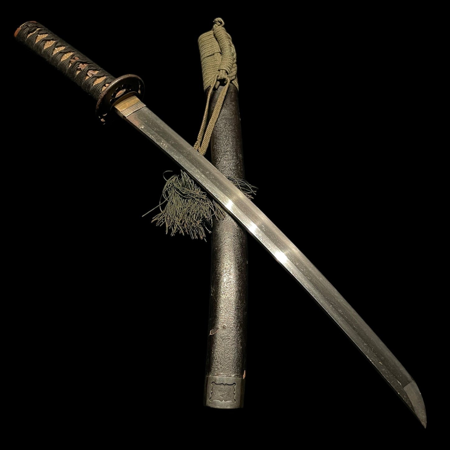 Dragonfly Kachimushi 勝虫 Fittings Wakizashi, Edo period mumei