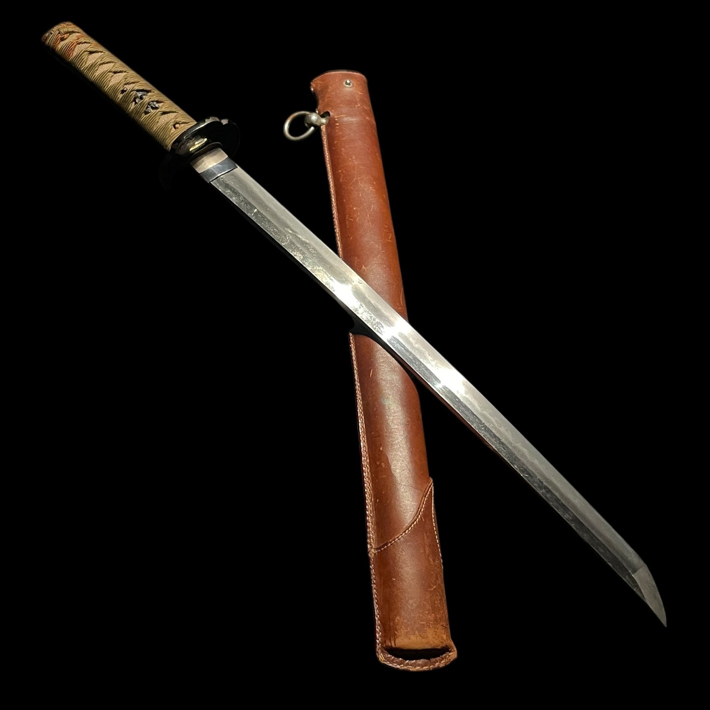 SHORT GUNTO, Sekiju Kunitsuna 関住國綱 signed, Japanese Army Officer Sword