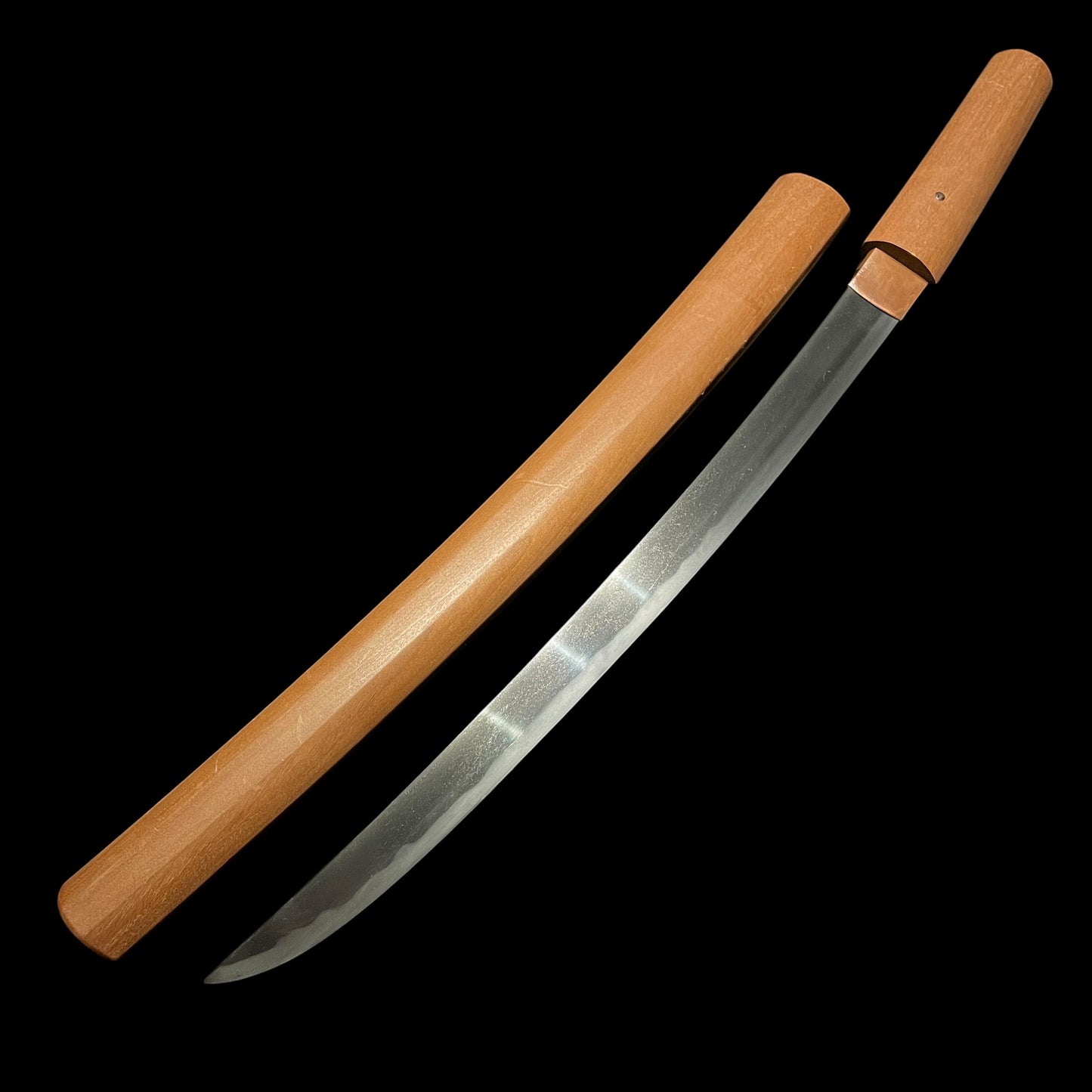 Long Hirazukuri Wakizashi 平造り脇差, Muromachi period mumei