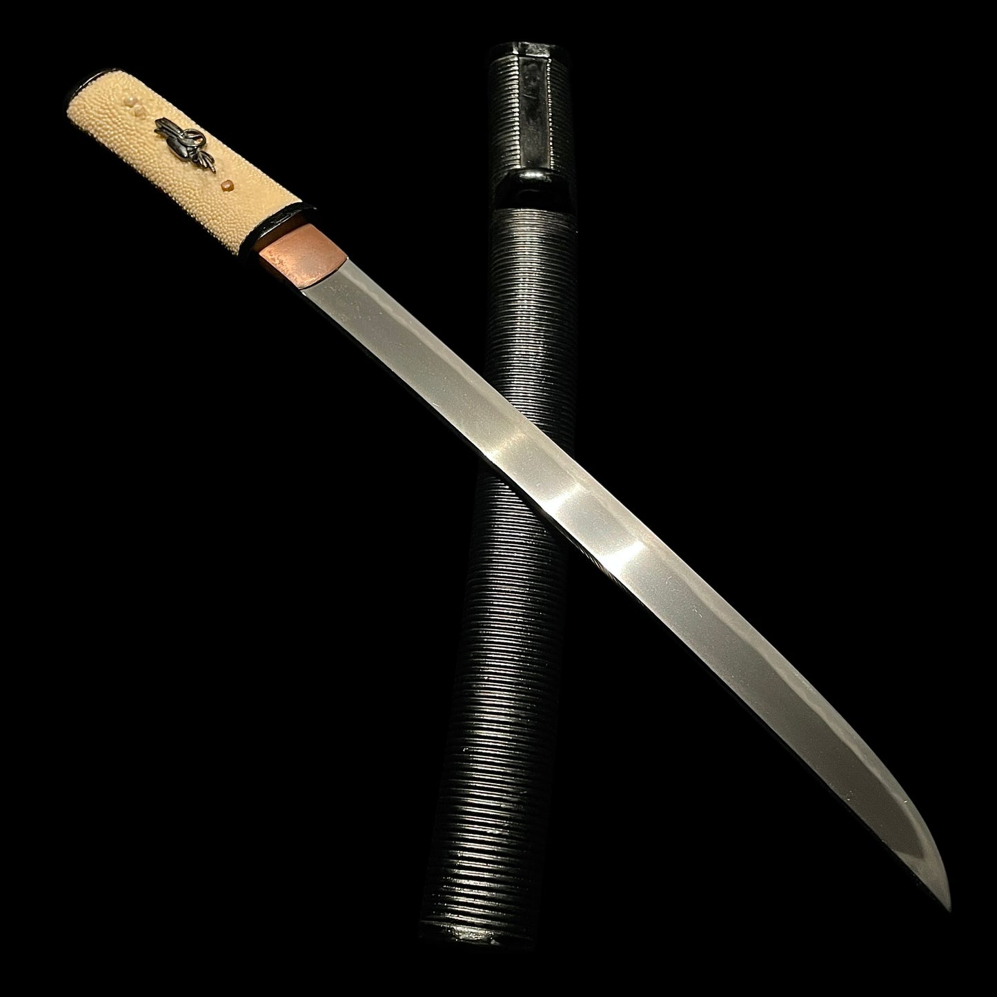 Norimitsu 則光 signed, Sendankizami-Saya 千段刻鞘 Aikuchi Koshirae, Sunnobi TANTO, Edo period