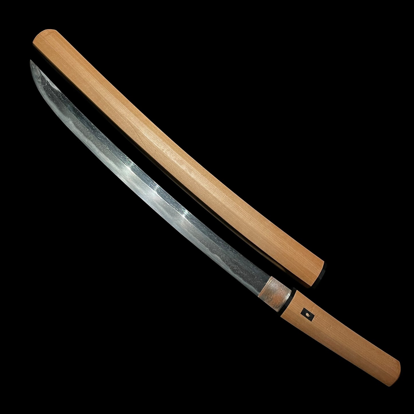 Naginata Naoshi Style Wakizashi, Iemasa 家正 signed, Wide Blade, Muromachi period