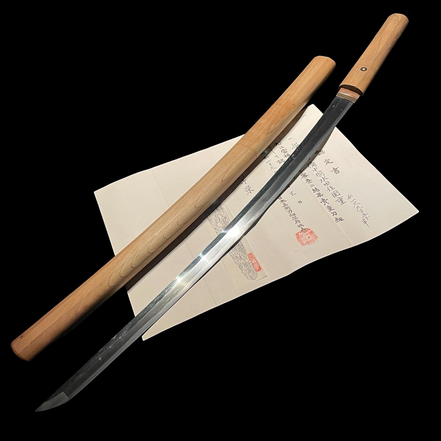 Bicchukoku Mizutaju Kunishige 備中国水田住国重 Long Wakizashi, Edo period, NBTHK Certificate