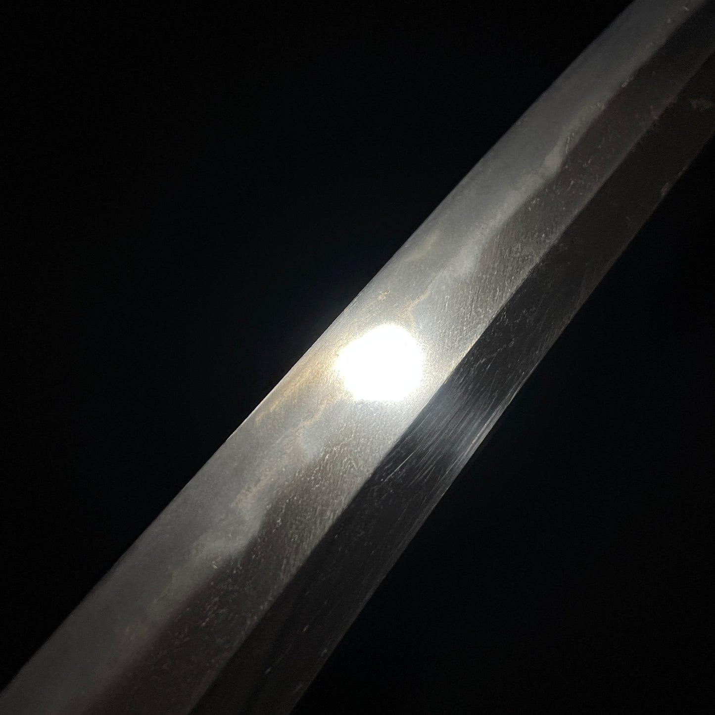 Togari-Gunome Hamon 尖互目刃文 Long Wakizashi in Shirasaya, Edo period mumei