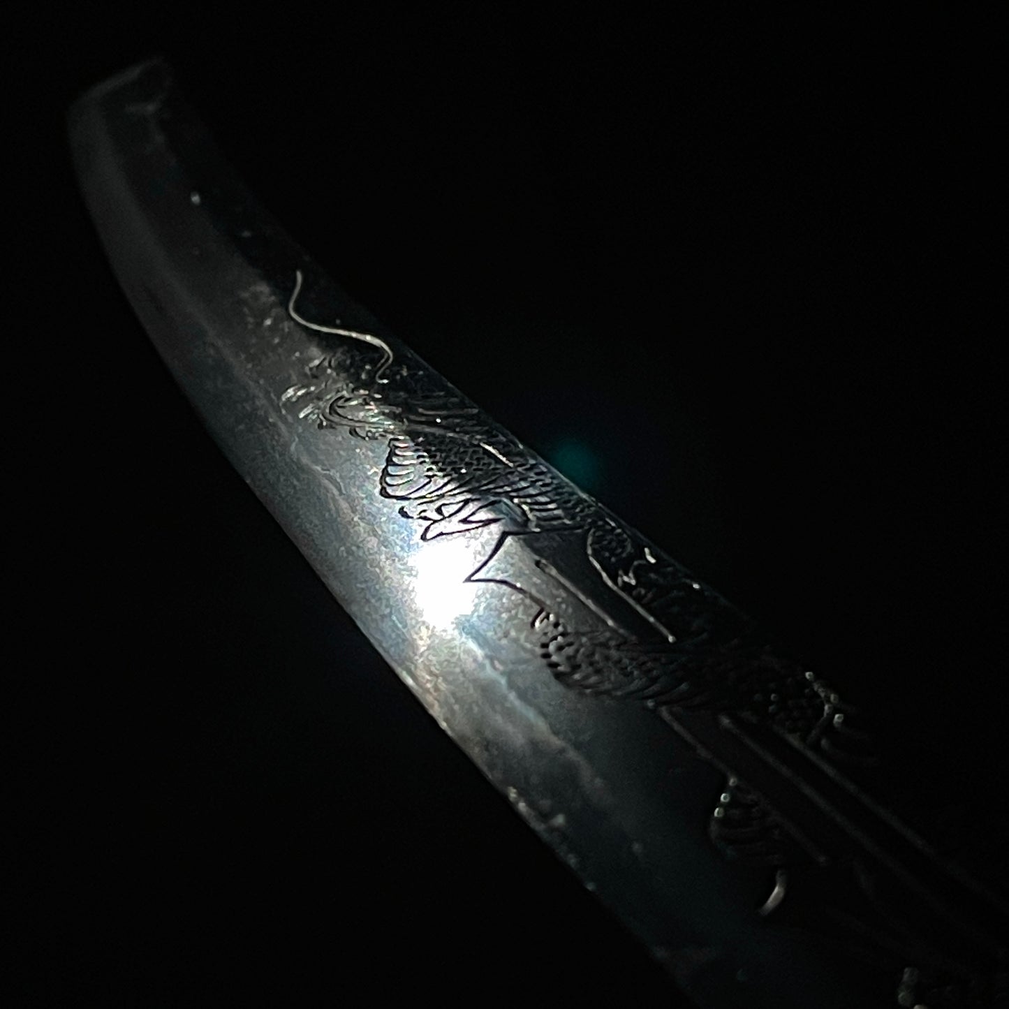 Dragon HORIMONO 彫物 Wakizashi, Noboriryu 昇龍, Bonji 梵字, Edo period mumei