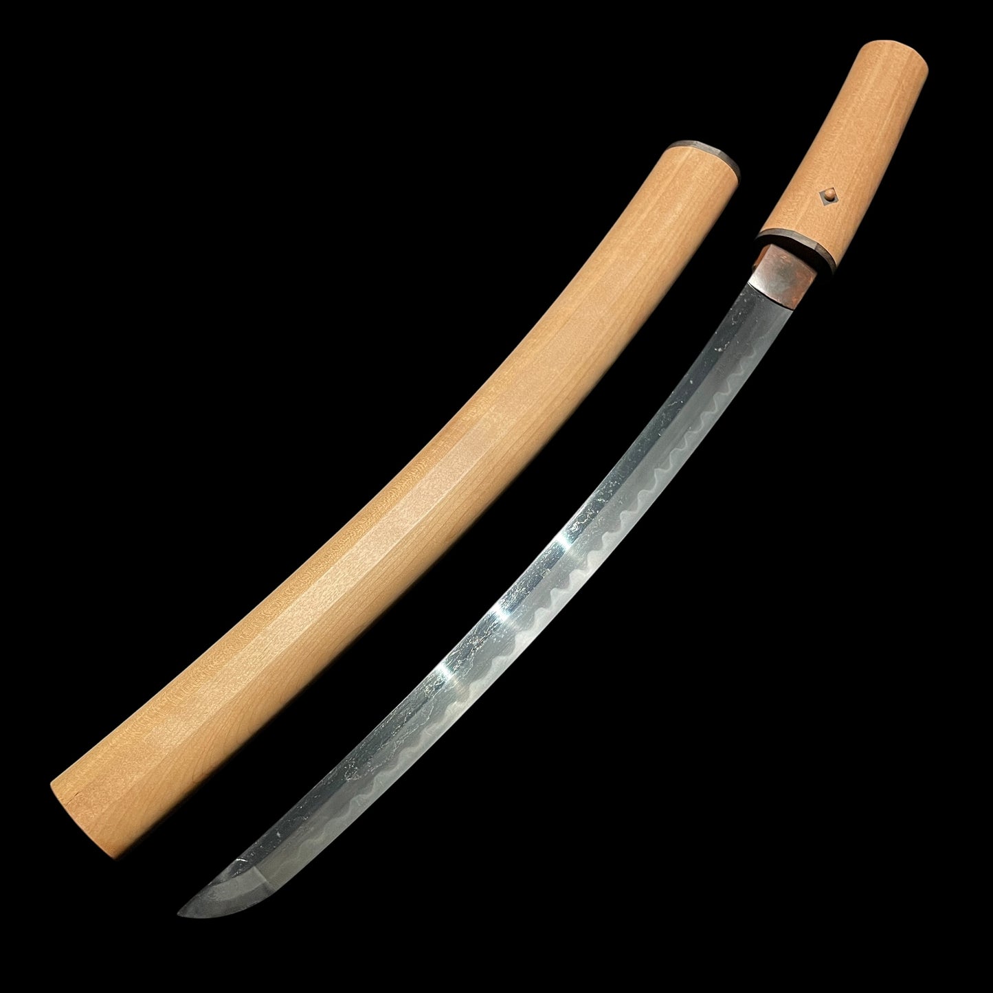 Sanjo Munechika 三條宗近 signed, Oozori 大反り Wakizashi, Late Edo Bakumatsu era.