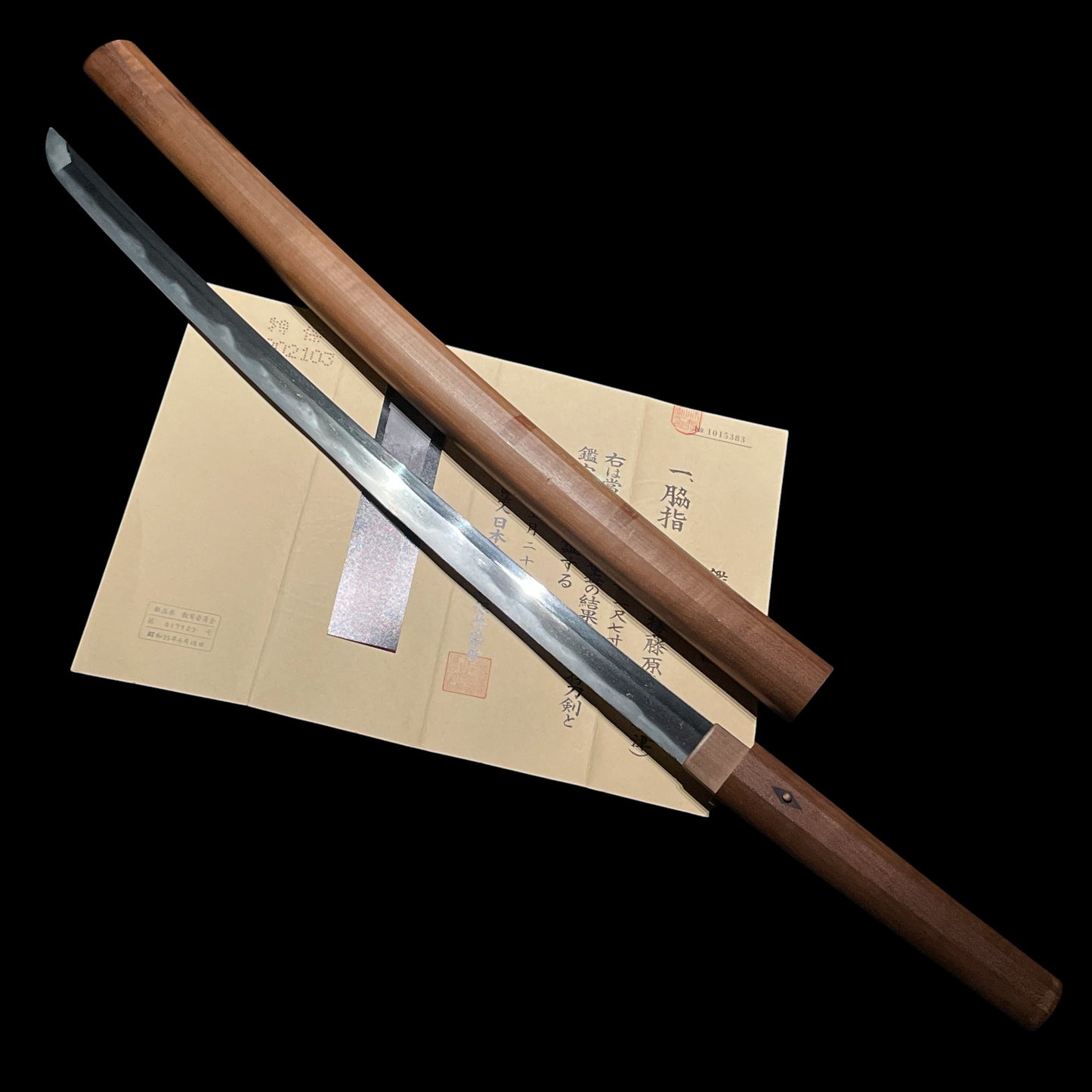 TOKUBETSU-HOZON, Aizu Kanesada 会津兼定, Omidaijo Kanesada 近江大掾藤原兼定 signed Wakizashi