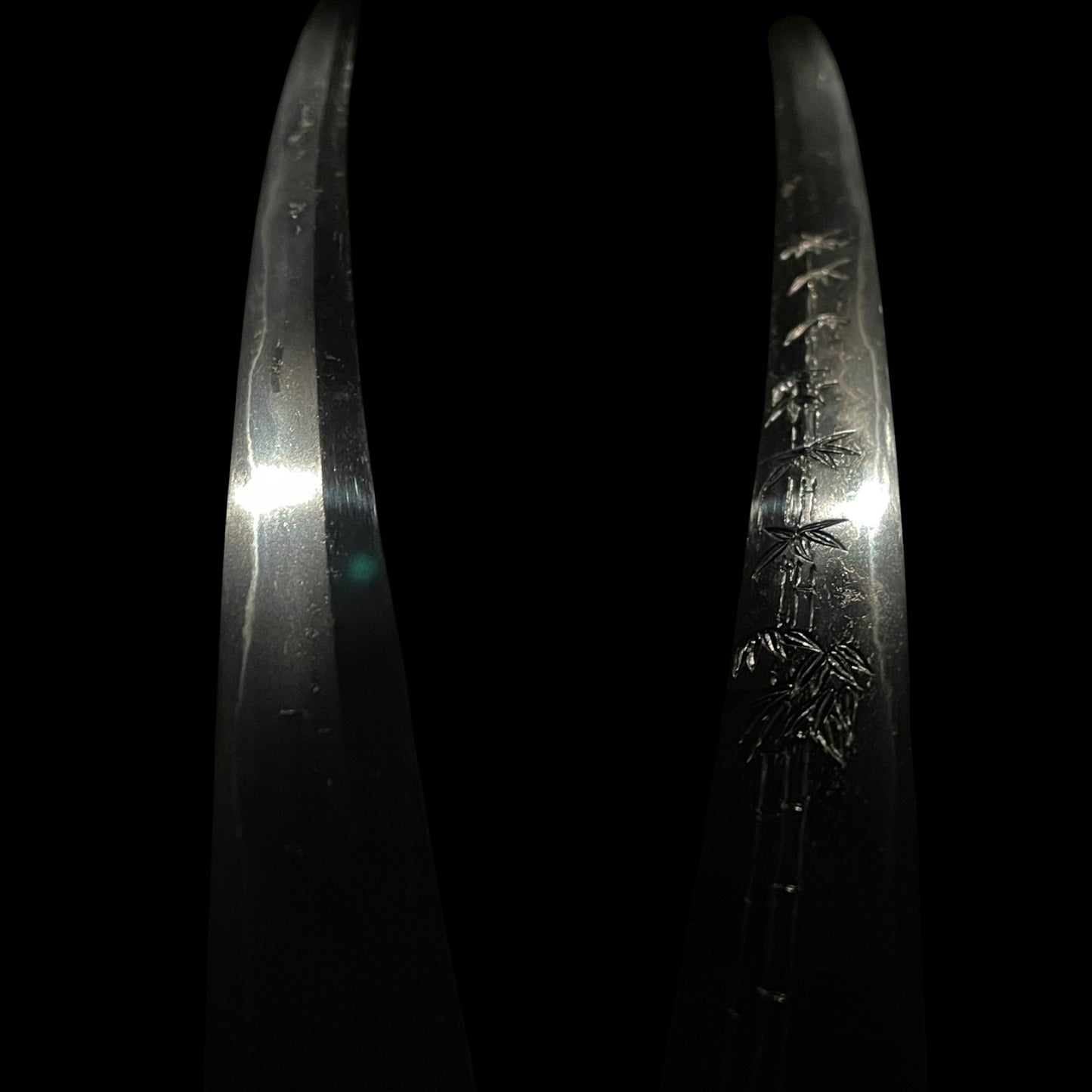 HIRIMONO 彫物 KATANA,笹竹 Sasatake Bamboo, Hizenkokuju Tadahiro 肥前國住忠廣 signed, Edo period