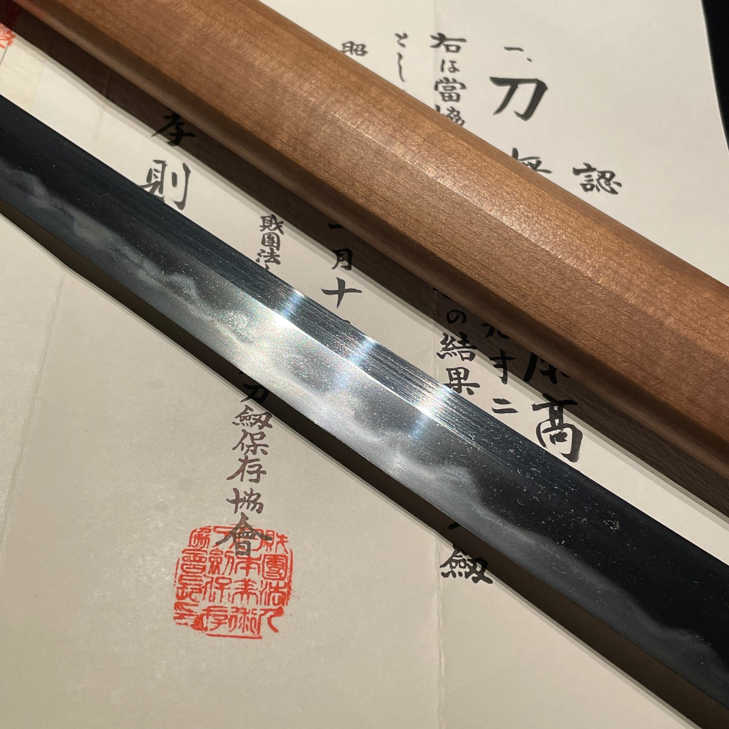 Shinobigatana 忍刀, Straight Blade Long Wakizashi, Fujiwara Takada 藤原高田, Early Edo period