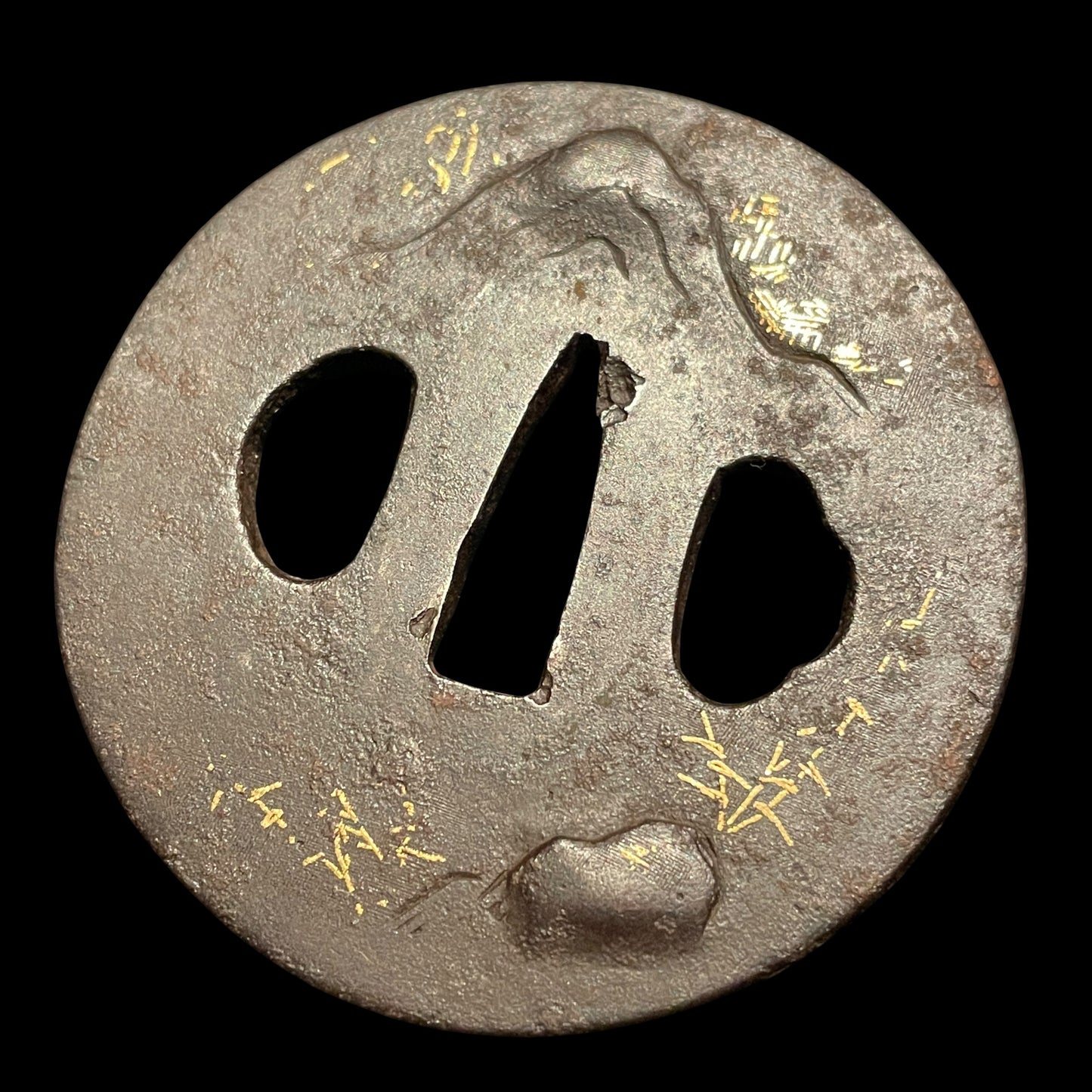 Red Handachi-Koshirae KATANA, Mt.Fuji Tsuba, Edo period mumei