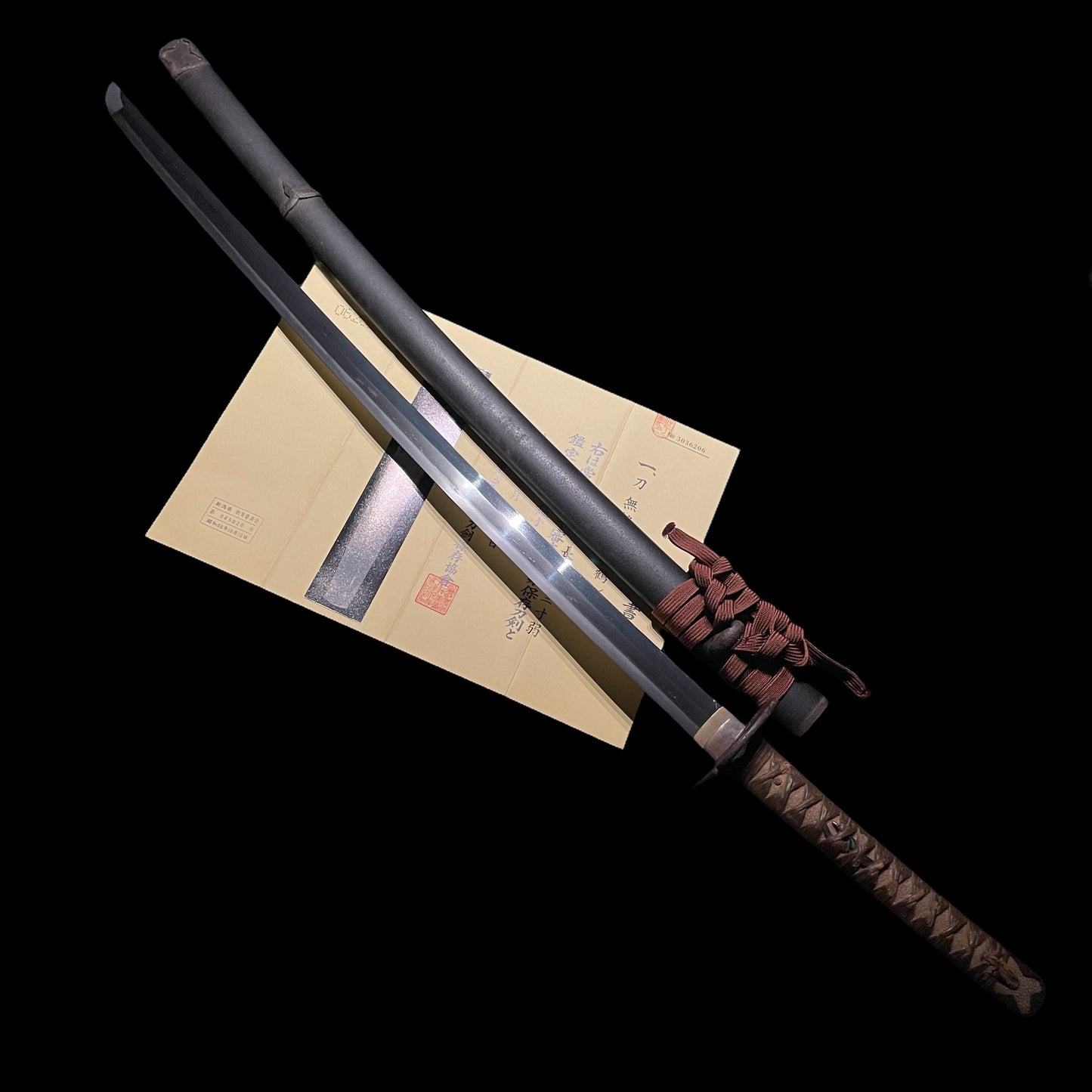 Chiyozuru 千代鶴 KATANA, Handachi Koshirae 半太刀拵, Late Nanbokucho period