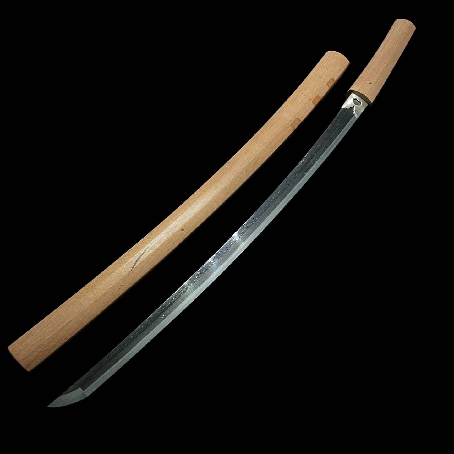 Katateuchi 片手打 KATANA, Late Muromachi period mumei, Amazing habaki